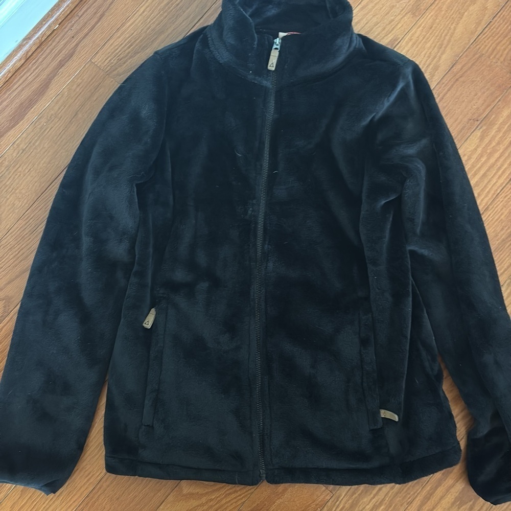Gerry Velour Black Full Zip Jacket Size S inside/ Outside Pkts